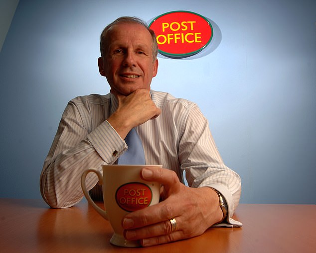 Alan Cook (pictured) was director of the Post Office between 2006 and 2010, when the private prosecution of hundreds of innocent postal workers over a fault in the Horizon IT system began