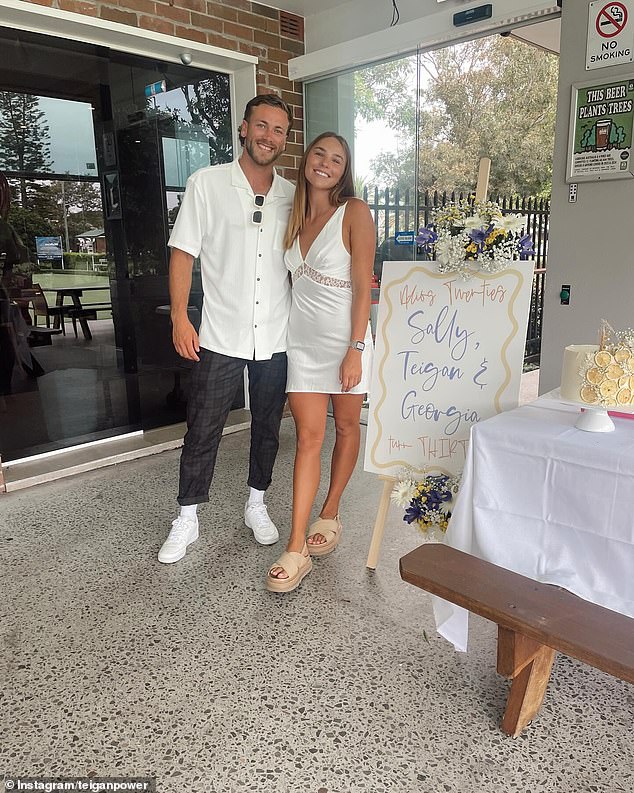 Alex McKinnon's ex Teigan Power stuns in a little white dress as she celebrated her 30th birthday with her new boyfriend