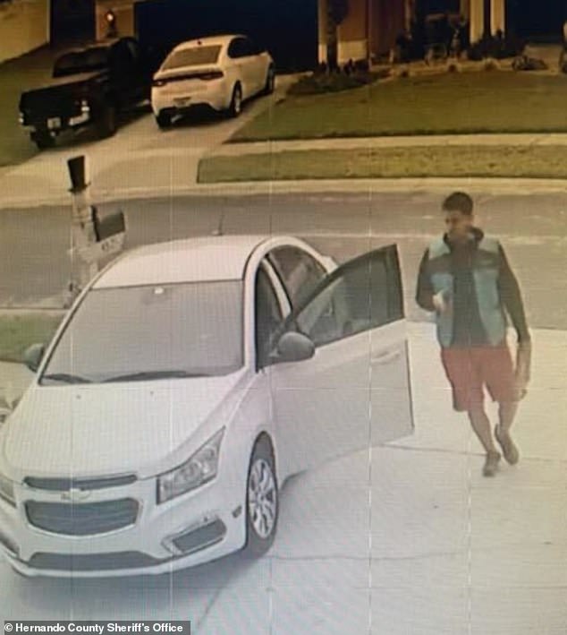 A neighbor told the owner that they saw Kali approach a Hispanic man in his 20s, wearing an Amazon uniform and driving an old white Chevrolet Cruze.