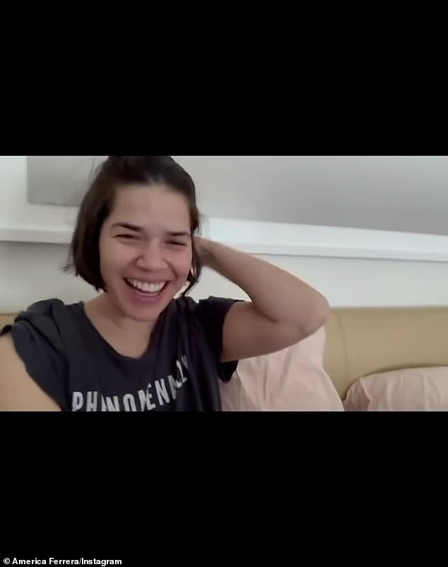 Just moments after earning her first Oscar nomination on Tuesday, America Ferrera celebrated on FaceTime with her The Sisterhood of the Traveling Pants co-stars