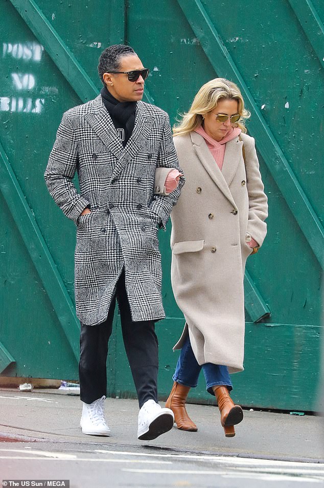 Former Good Morning America hosts Amy Robach and TJ Holmes were spotted walking the streets of New York City on Friday