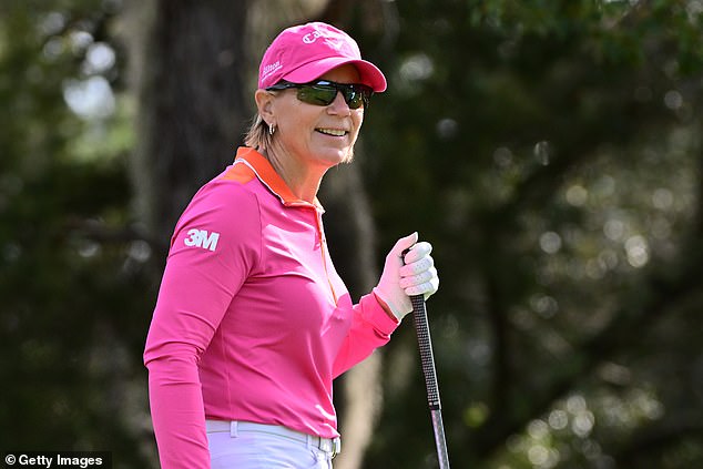 Annika Sorenstam continued to lead the celebrity division of the LPGA season opener