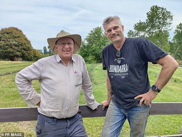 Launceston Historical Society founder John Dent (left) happens to be the great-great-great-great-grandson of the Constable who arrested the two bushrangers