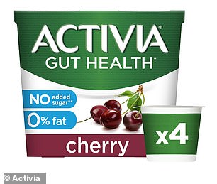 Activia fat-free yogurt is a low-sugar dairy food that is a good source of calcium