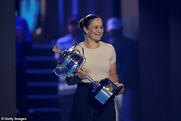 Tennis fans said Barty looked like she could win this year's Australian Open women's singles title as she took center court with Andre Agassi on Sunday evening