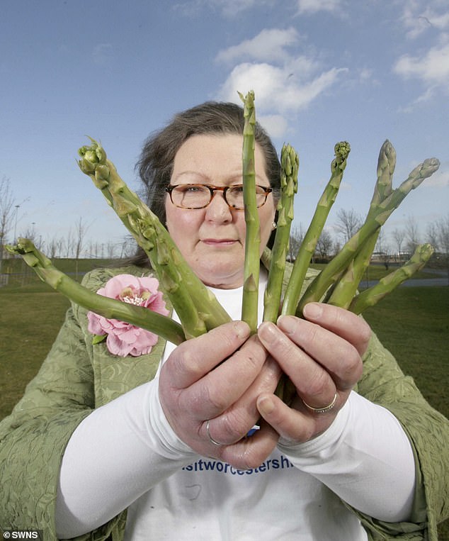 Jemima Packington, 67, claims she can see the future by throwing asparagus in the air and interpreting how they land