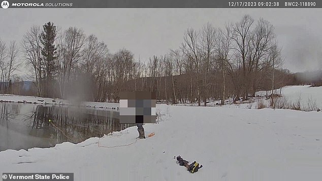 The unidentified child and her six-year-old sister were playing near and on the surface of the pond when the thin ice broke and both girls collapsed on December 17.