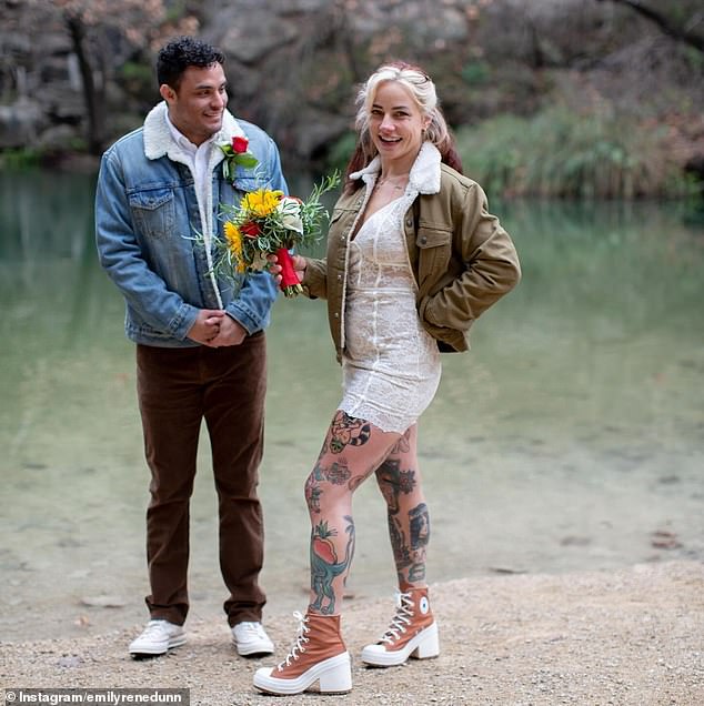 Ex-UFC fighter Jessica-Rose Clark has announced she is tying the knot with fellow martial artist Freddy Pedrique (pictured together)