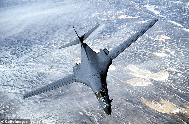 B-1 bombers are standard supersonic aircraft first introduced into service by the Air Force in the 1980s