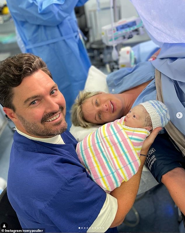 Romy Poulier has welcomed her first child with partner Jess Callaghan.  The former Bachelor star turned actress, 35, took to her Instagram on Saturday to announce the exciting news