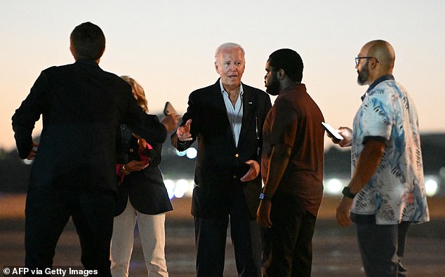 President Joe Biden and first lady Jill Biden left St. Croix on Tuesday