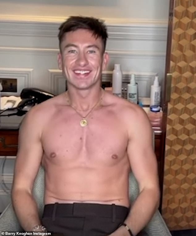 Barry appeared to be over the criticism at the Oscars when he set pulses racing on Tuesday with a candid clip dancing shirtless in his dressing room