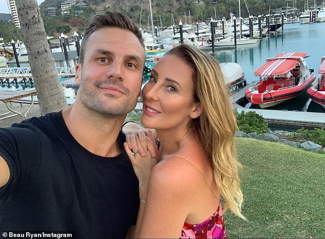 Beau Ryan, 38, (left) revealed the 'good and bad times' of his 11-year marriage to wife Kara, 36, (right) on Sunday as he opened up about the history of their relationship