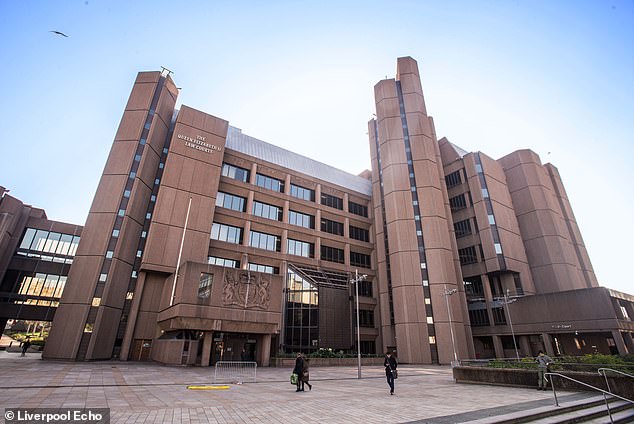 Both sisters, who were seen holding hands during the hearing at Liverpool Crown Court (pictured), were also given restraining orders banning them from contacting Mr and Mrs Webb for five years.