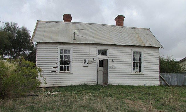 A modest property in rural Victoria (pictured) was one of the state's most viewed listings in 2023 after buyers were shocked by the home's filthy state and low price