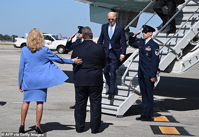 President Joe Biden arrived in West Palm Beach on Tuesday for a fundraiser through Florida.  We couldn't forget that he was in Donald Trump's backyard