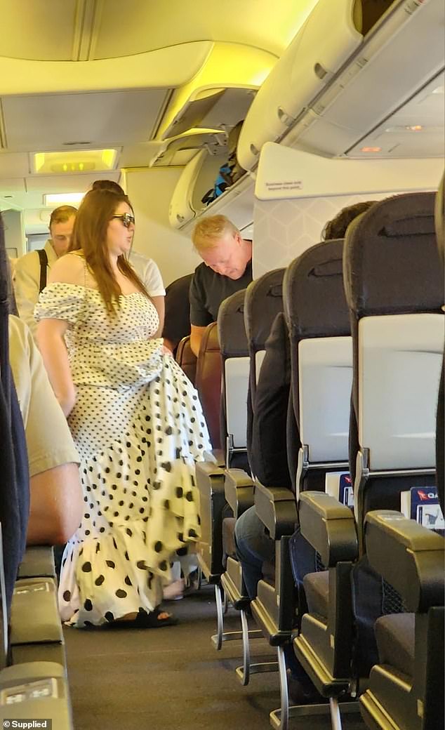 Francesca Packer boarded a commercial flight on Monday despite being able to afford her own plane.  Pictured