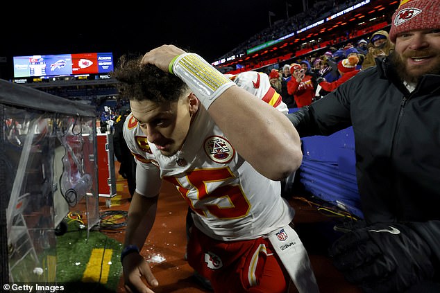 Patrick Mahomes was pelted with snowballs by angry Bills fans after inspiring the Kansas City Chiefs to another playoff victory over Buffalo