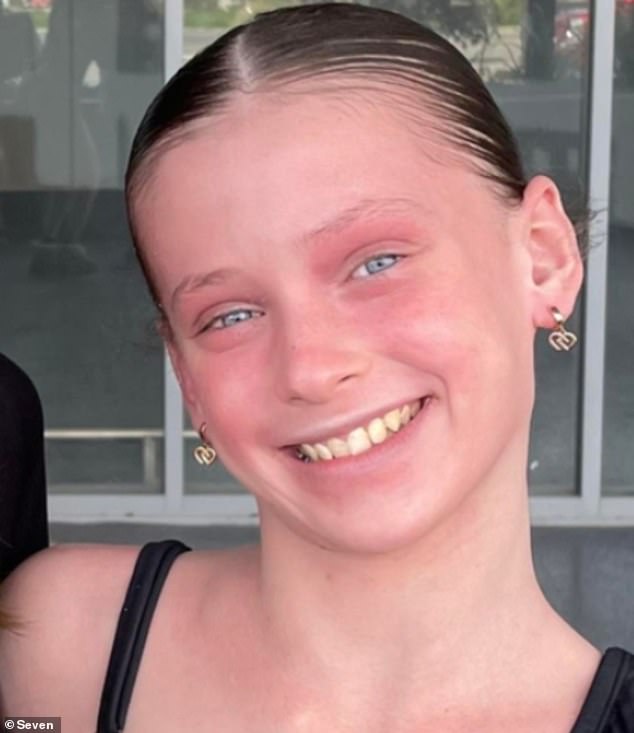 The 11-year-old (pictured) battles the debilitating condition of pursuing her love of dancing, with her sweat causing her eczema to flare up and worsen