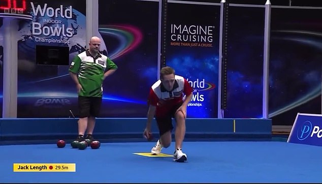 The World Indoor Bowls Championship was interrupted by a sex noise joke while it was live on TV