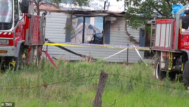 The woman's son was arrested a short time later after reporting to Parkes police station, 90 miles away.