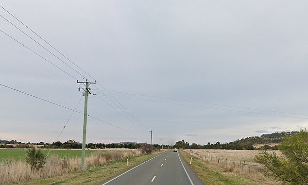 No one knows exactly what hit Brock, but police are investigating and his mother admitted the area (pictured) has terrible visibility at night.