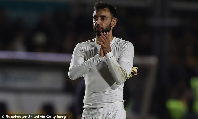 Bruno Fernandes scored in the first ten minutes of the match against Newport County