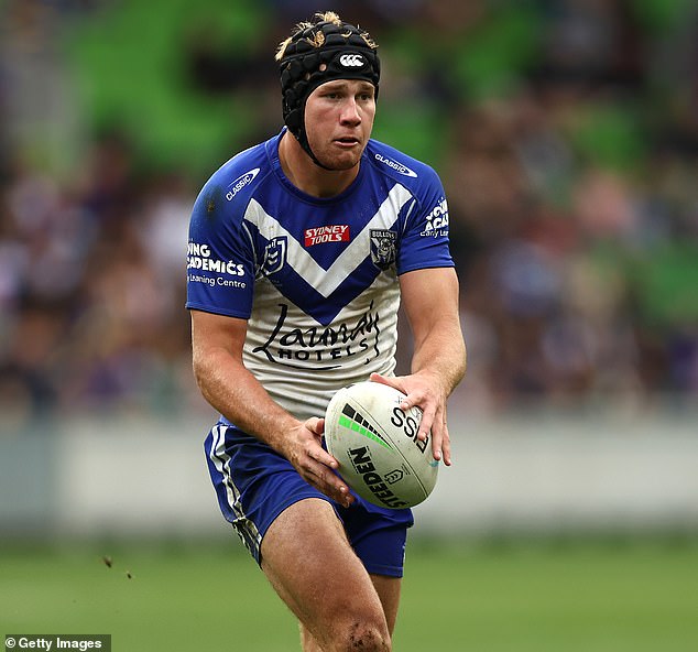 Matt Burton's left-foot kicks have become a key weapon for the Bulldogs.  Photo: NRL Photos