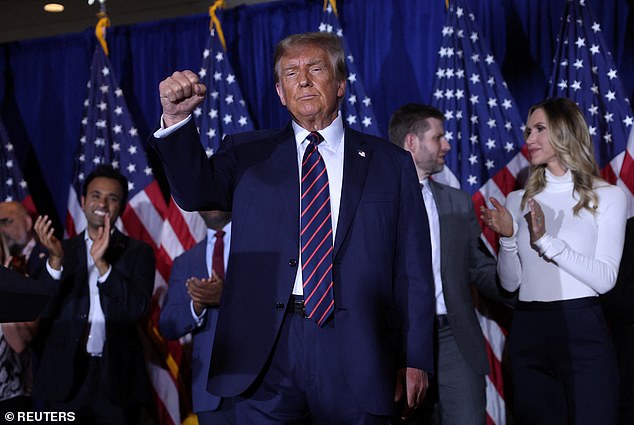 Former President Donald Trump cruised to victory in New Hampshire on Tuesday evening, but his victory speech was not fully supported by two of the major left-wing broadcasters.