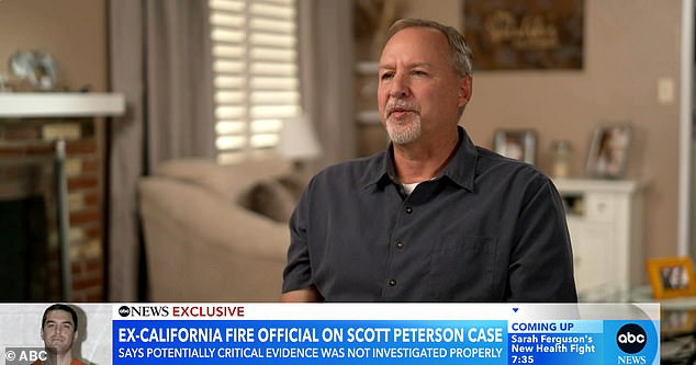 Bryan Spitulski, a former Modesto Fire Department investigator, told ABC News that he investigated a burned-out van with a mattress with bloodstains on it near the Petersons' home.