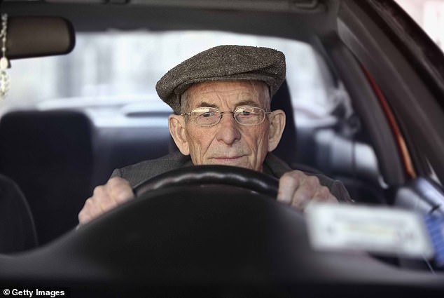 The Department for Transport said over-70s must renew their driving licenses every three years and disclose if a medical condition affects their driving ability (stock photo)