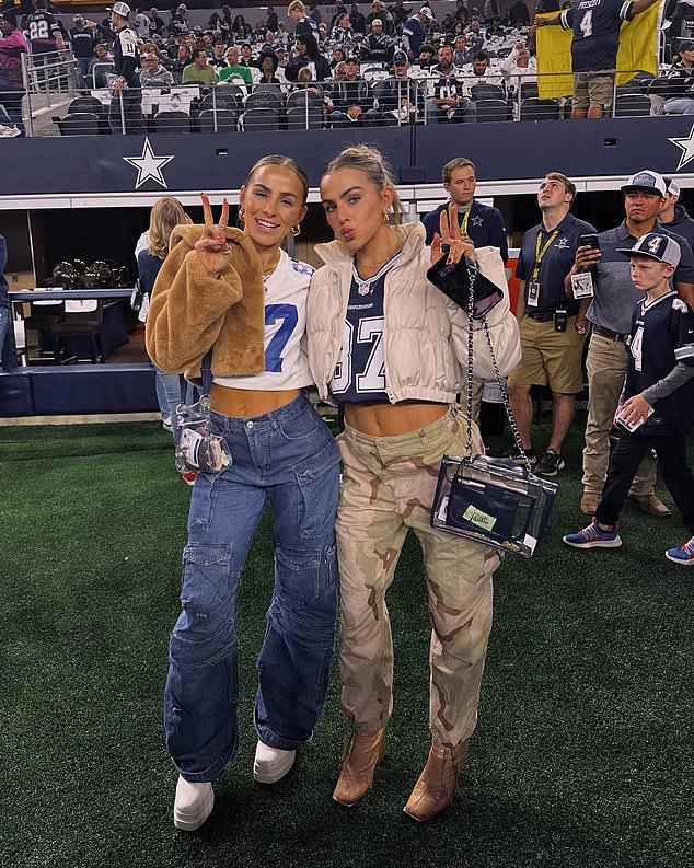 The twins have been spotted at Cowboys games amid rumors that Haley is dating Jake Ferguson