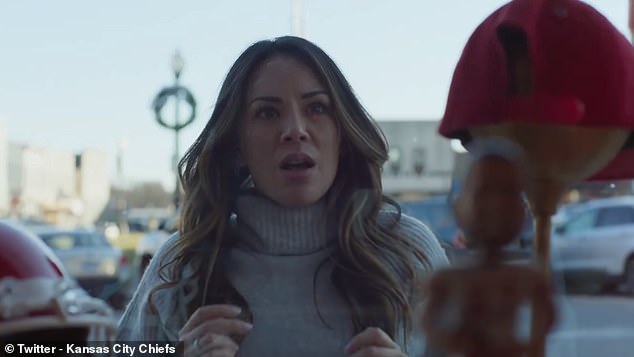 The Kansas City Chiefs posted a 27-second teaser for a holiday movie 'Falling for Football'