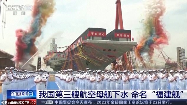 The Fujian conducted tests before the sea trial, including mooring tests