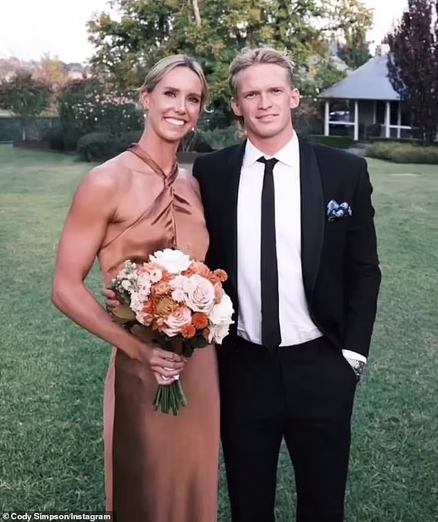 Cody Simpson paid a moving tribute to his Olympic girlfriend Emma McKeon on Thursday after she was crowned Young Australian of the Year 2024. Both are pictured