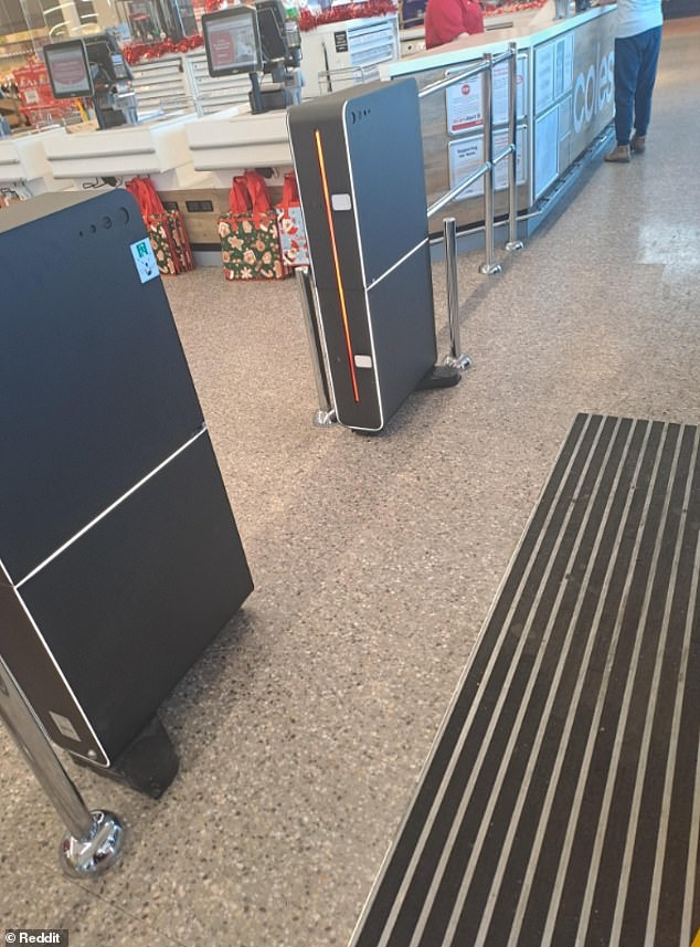 Coles installed the anti-theft gates late last year along with a range of other devices including cameras, trolley locks and even fog machines