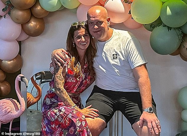 Darts players, including Michael van Gerwen (pictured with his wife Daphne), have been named the best athletes in bed according to a study