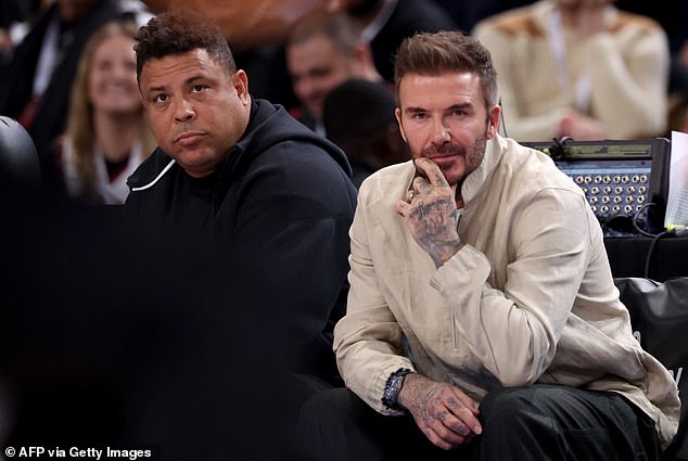 David Beckham and Brazilian legend Ronaldo were among the star names at the NBA match in Paris