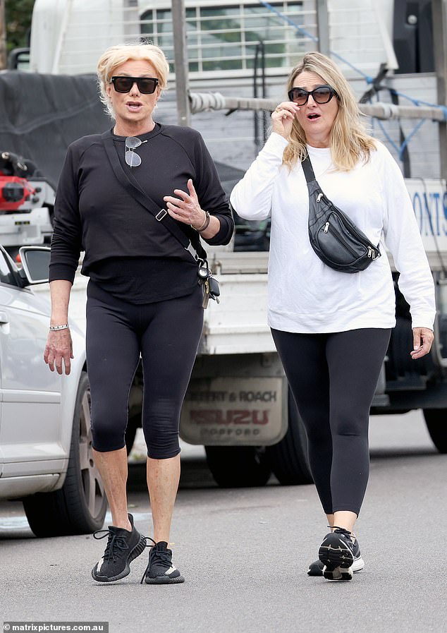 Hugh Jackman's ex-wife Deborra-Lee Furness was spotted doing the famous Bondi to Bronte and having coffee with a friend on Monday