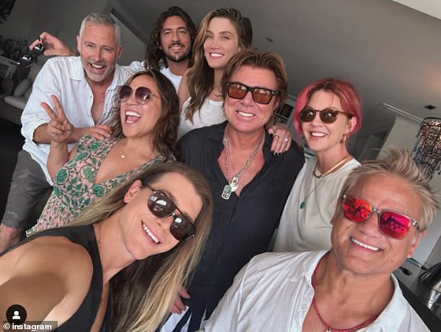 Delta Goodrem has been photographed spending time with Scientologist Kate Ceberano.  The Australian singer, 39, joined several stars including Kate (second from left) and her friend Jenna Elfman (second from right) for a get-together at Richard Wilkins' home