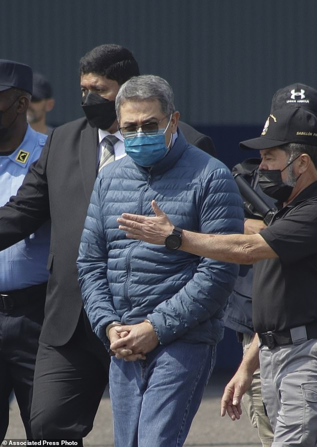 Former Honduran President Juan Orlando Hernández faces drug trafficking and firearms charges in the U.S. District Court for the Southern District of New York