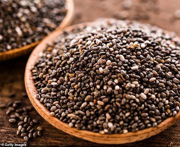 Chia seeds are small black seeds from the plant Salvia hispanica, a member of the mint family