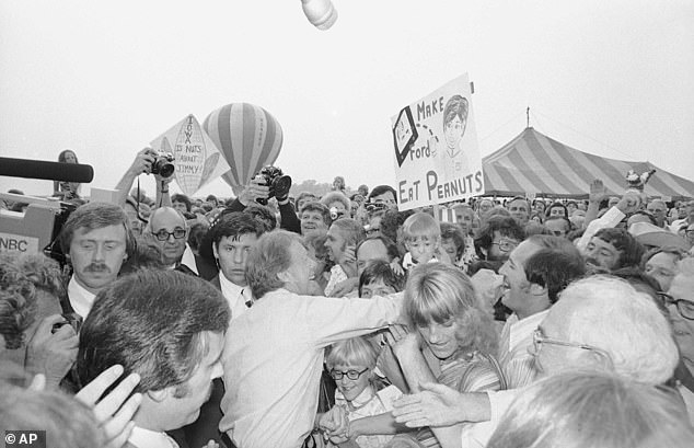 Democratic presidential candidate Jimmy Carter was the first Iowa caucus winner in modern times to ultimately win the White House.  Carter was a peanut farmer who was elected governor of Georgia but had a limited national profile when he won the 1976 Iowa caucuses