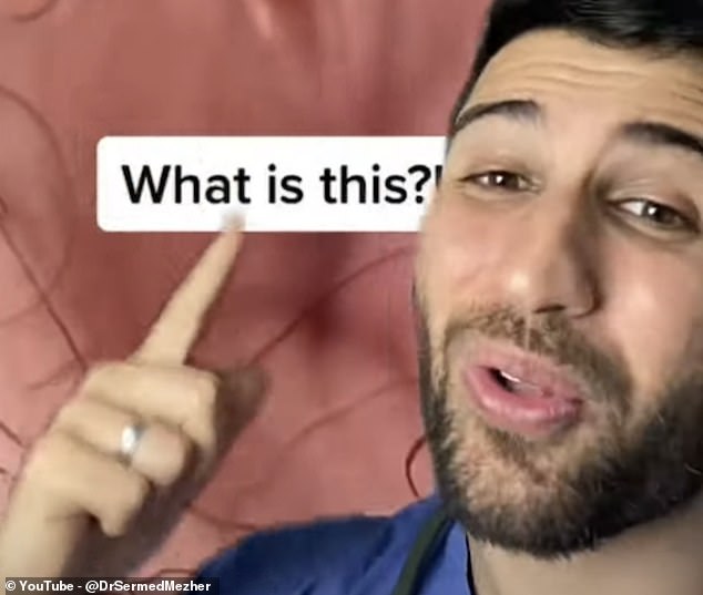 Doctor and content creator @DrSermedMezher (pictured) has created a shocking video showing what can happen if you don't clean your belly button properly