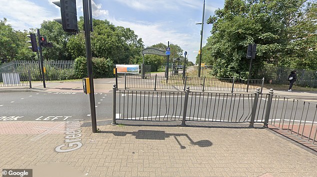 The newborn girl was found in a shopping bag at the junction of Greenway and High Street South in Newham, east London (file photo)