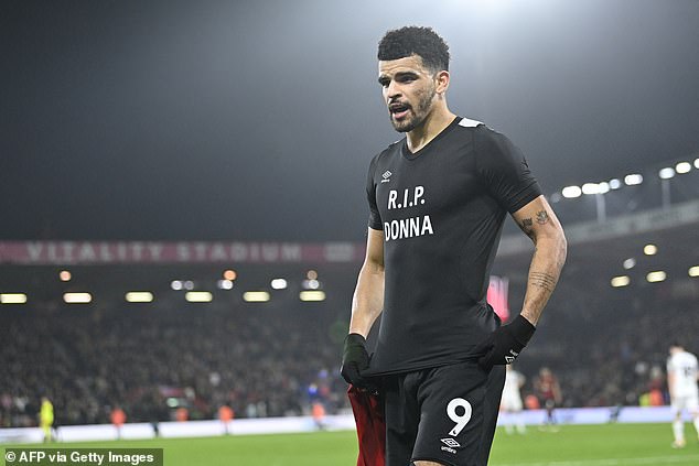 Dominic Solanke unveiled a 'RIP Donna' message on his undershirt after scoring against Swansea