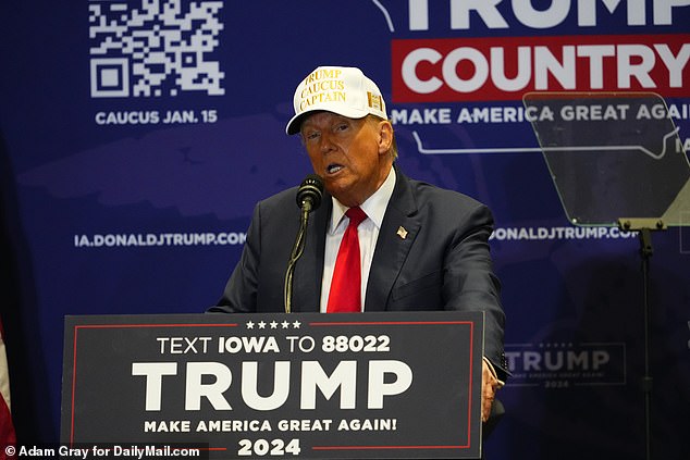 Donald Trump told Iowans preparing for the caucus that 