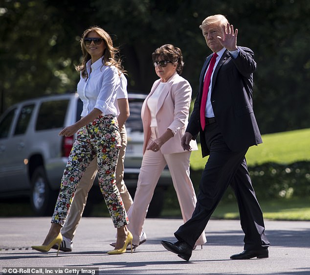 Melania Trump's mother will be buried today in the same picturesque Palm Beach church where her daughter married Donald Trump nearly two decades earlier