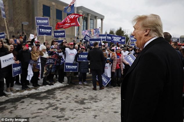 Former President Donald Trump surprised his supporters on Tuesday by showing up at a polling station in Londonderry, New Hampshire.  Trump hopes a big win in the Granite State will oust his last rival, Nikki Haley