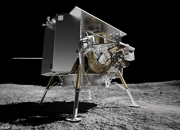 Not so: This illustration from Astrobotic Technology shows the Peregrine Falcon lunar lander on the moon's surface